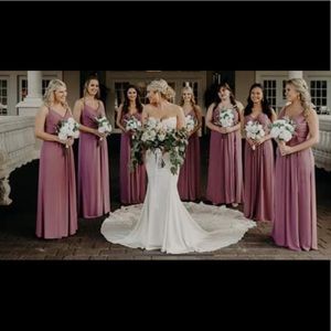 David’s Bridal Bridesmaid dress color Chianti